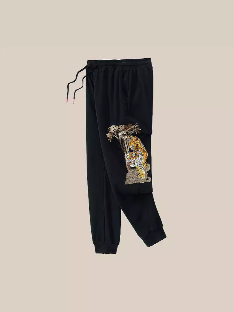Tiger Embroidered Sweatpants