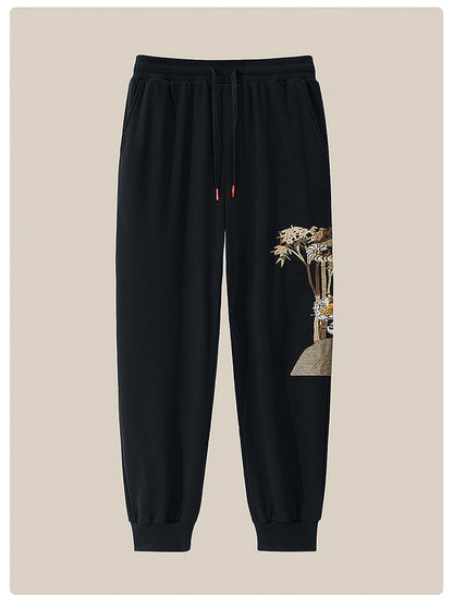 Tiger Embroidered Sweatpants