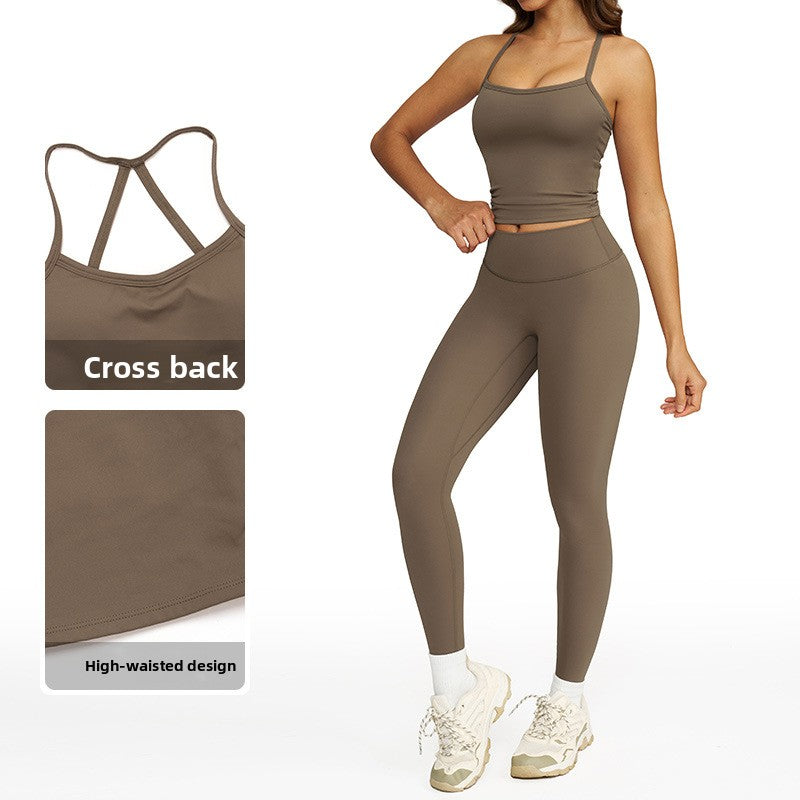 Tight brushed yoga set