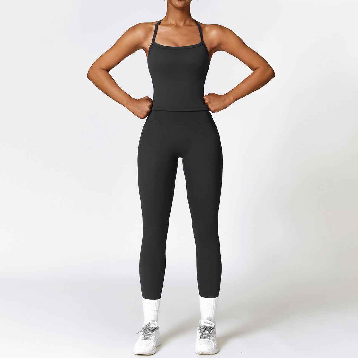 Tight-Fitting Brushed Yoga Suit