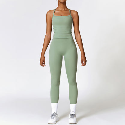 Tight-Fitting Brushed Yoga Suit
