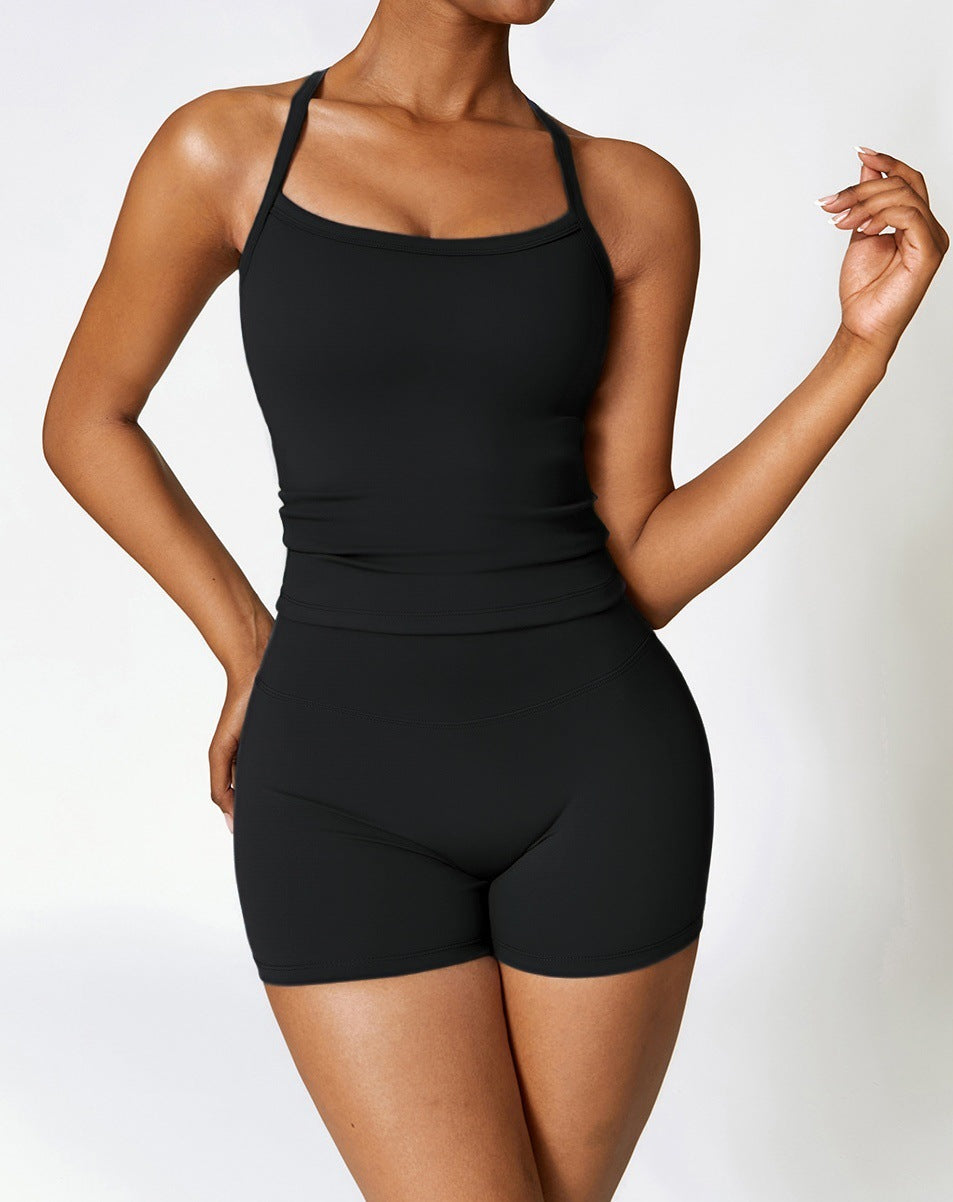 Tight-Fitting Brushed Yoga Suit