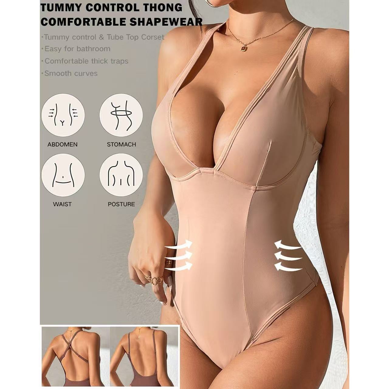 Tight-fitting clothes for women to lose weight without a back