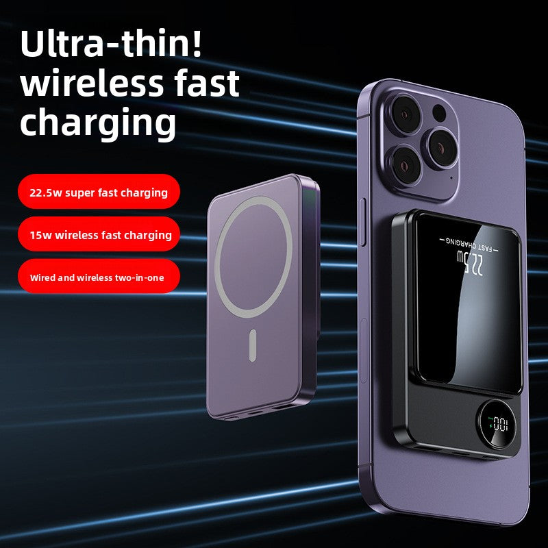 Tik Cross-Border Magsafe Magnetic Wireless Fast Charging Power Bank 10000 Mah Ultra-Thin Mobile Power Supply Wholesale