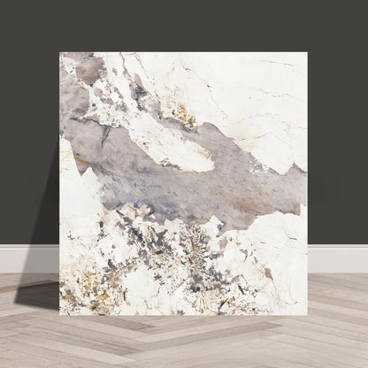Tile stickers are pasted on the imitation marble wall