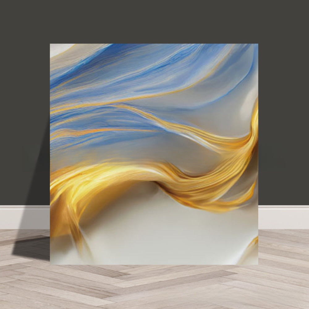 Tile stickers are pasted on the imitation marble wall