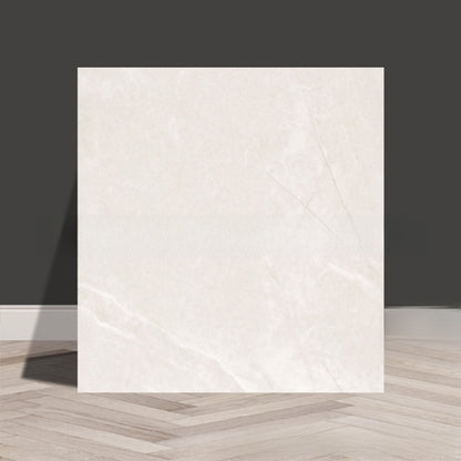 Tile stickers are pasted on the imitation marble wall