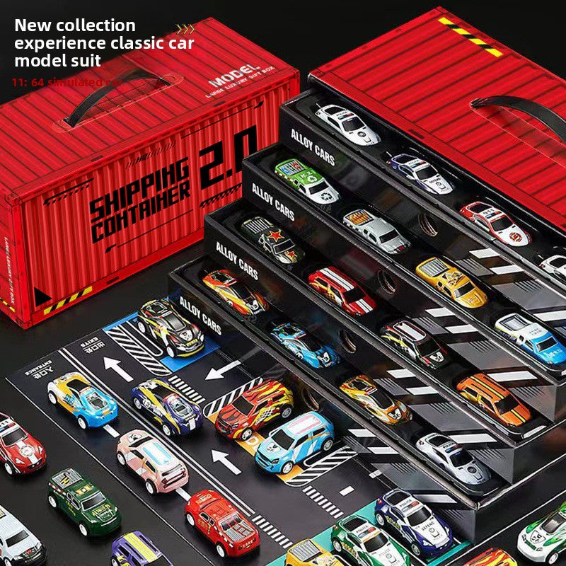 Tin Car Container Toy Gift Box Set