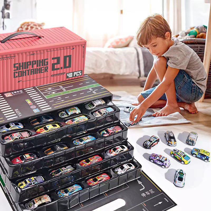 Tin Car Container Toy Gift Box Set