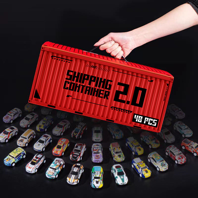 Tin Car Container Toy Gift Box Set