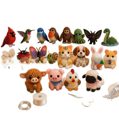 Tiny 3D Beaded Animal DIY Craft Kit