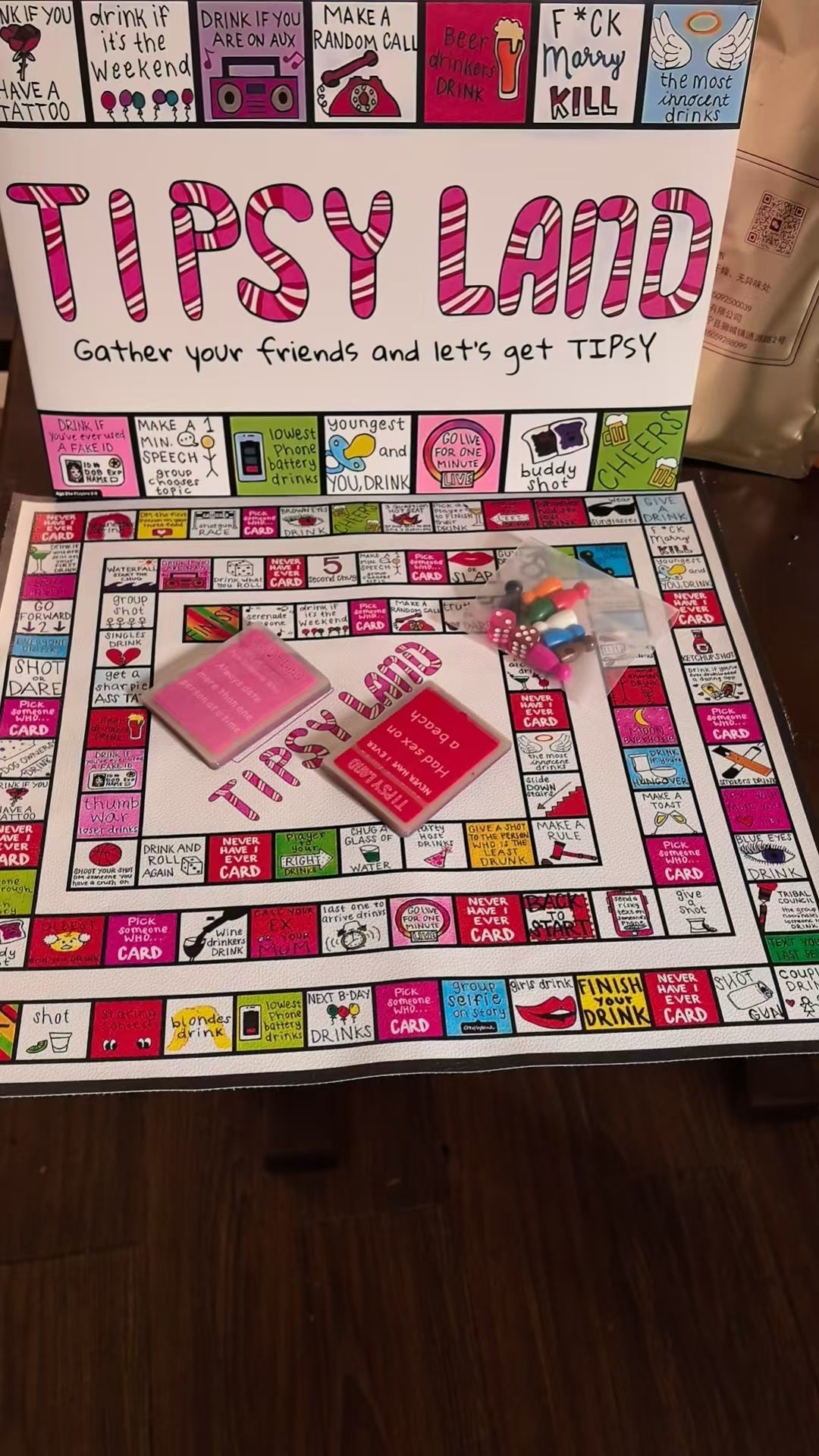 Tipsy Land Party Board Game
