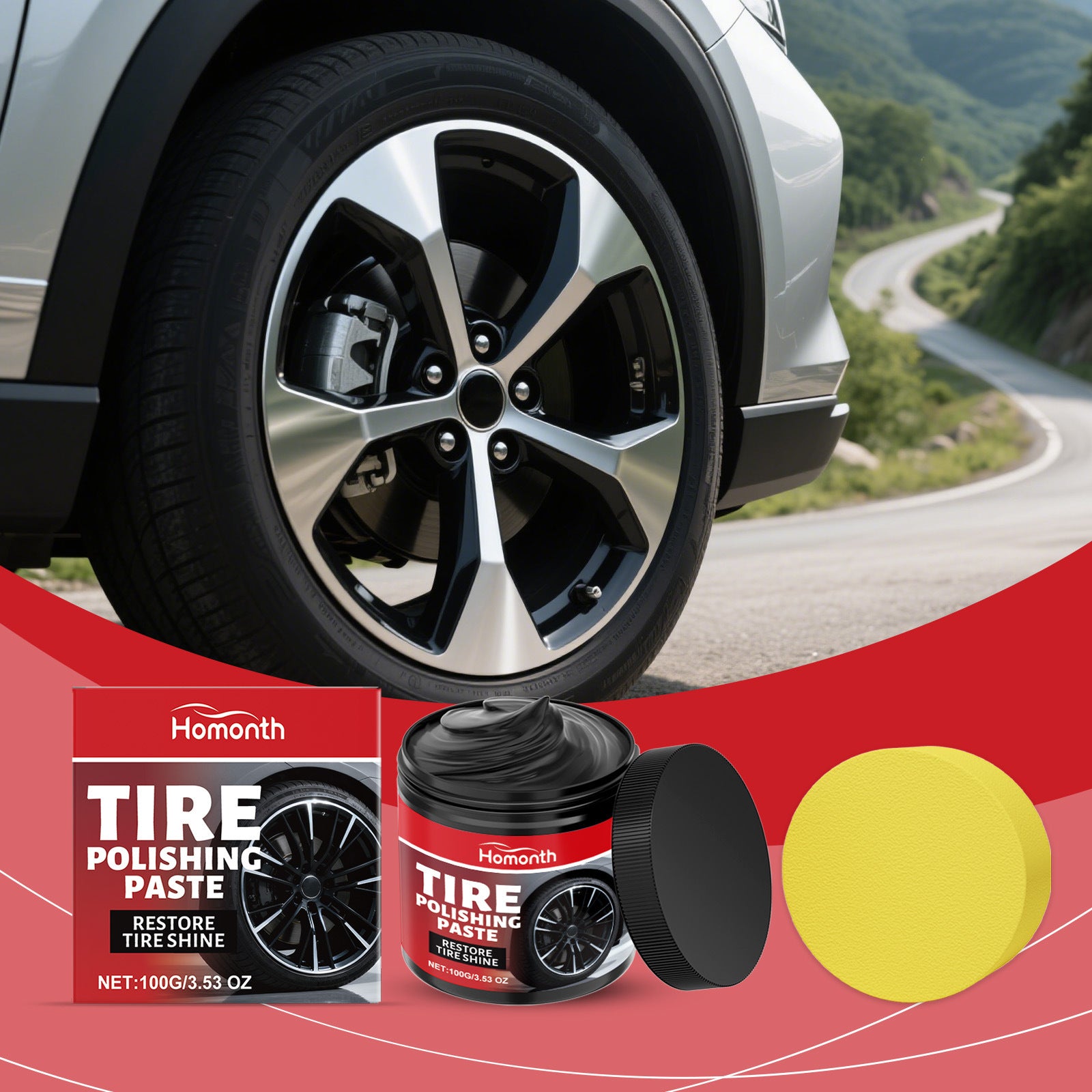 Tire polishing cream