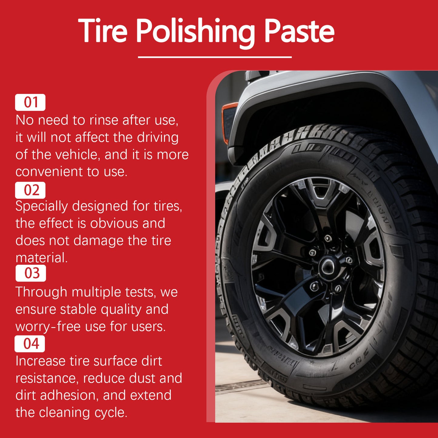 Tire polishing cream