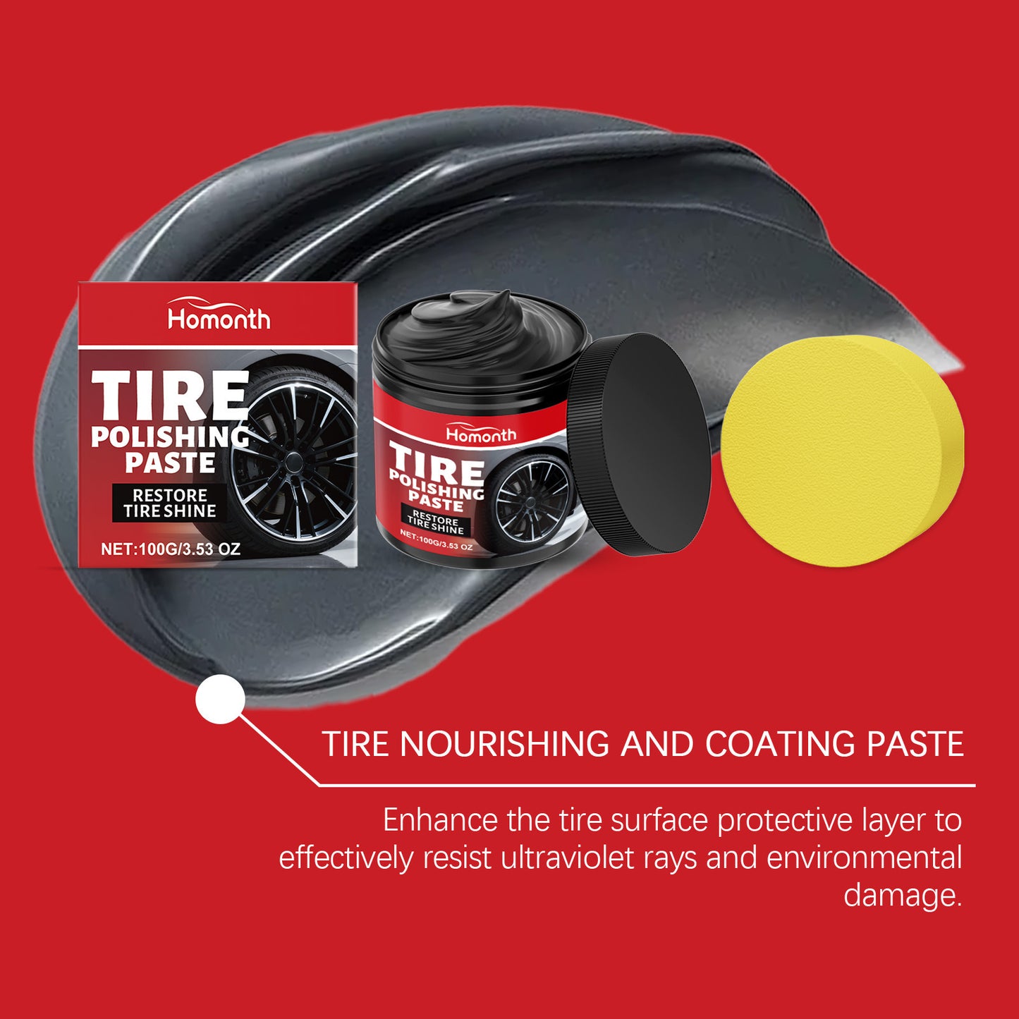 Tire polishing cream