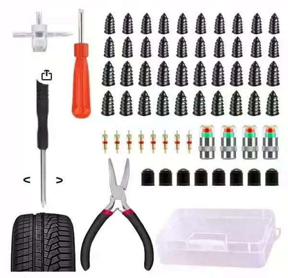 Tire Repair Nail Kit with Screwdrivers