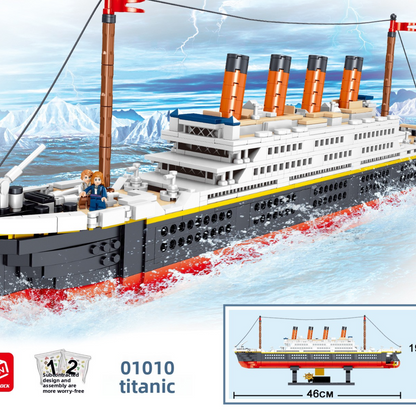 Titanic Cruise Ship Building Block Model