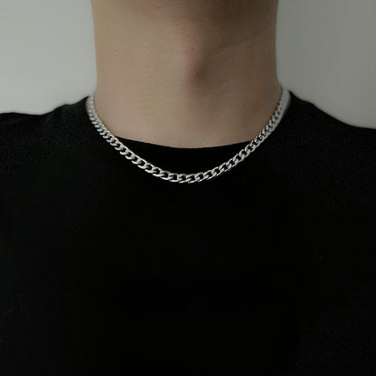 Titanium and steel necklace