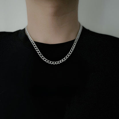 Titanium and steel necklace