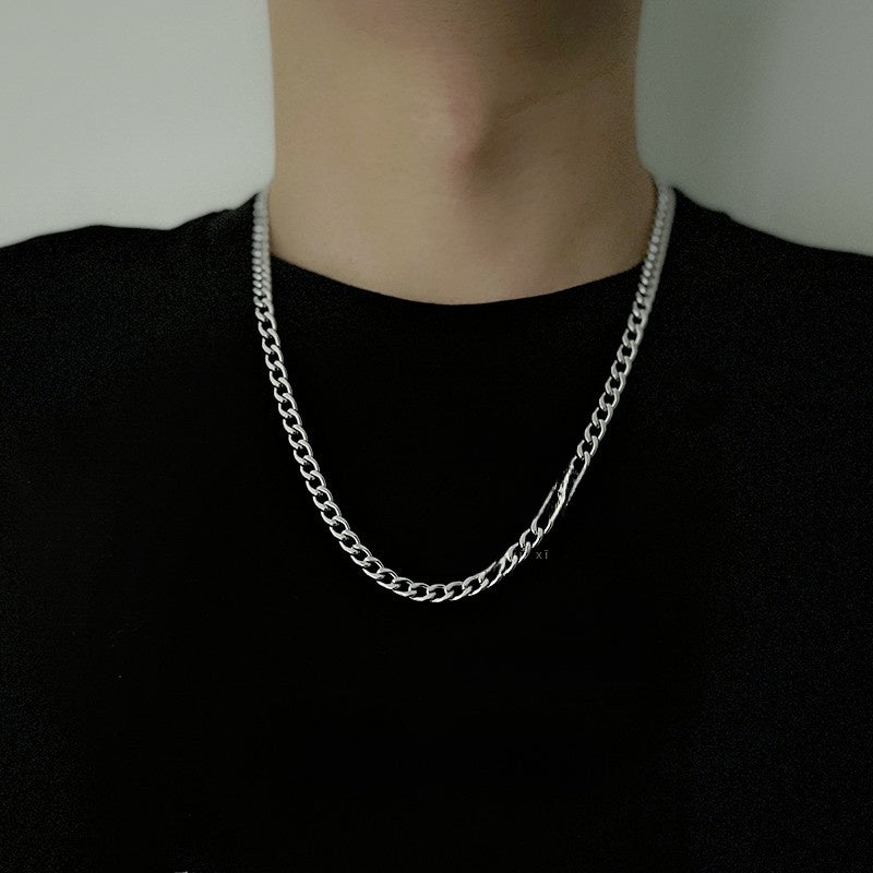 Titanium and steel necklace