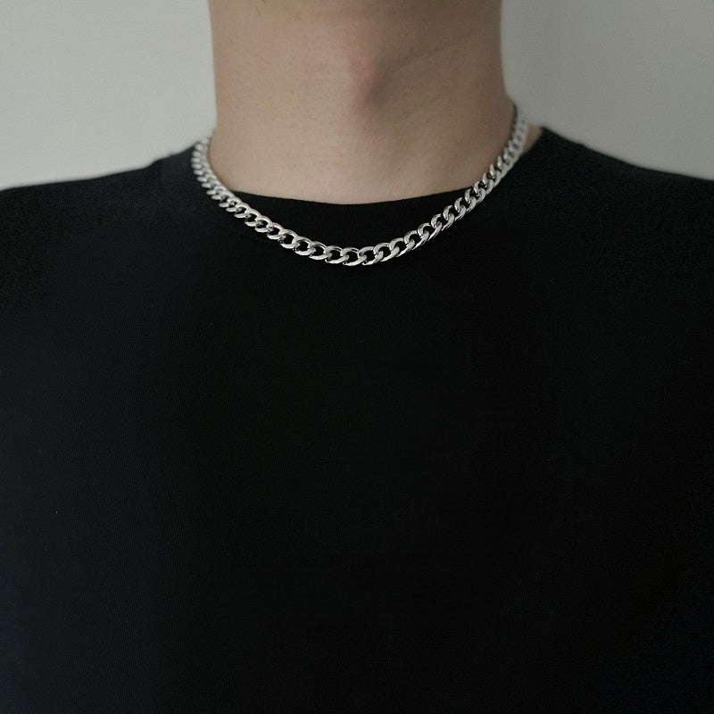 Titanium and steel necklace