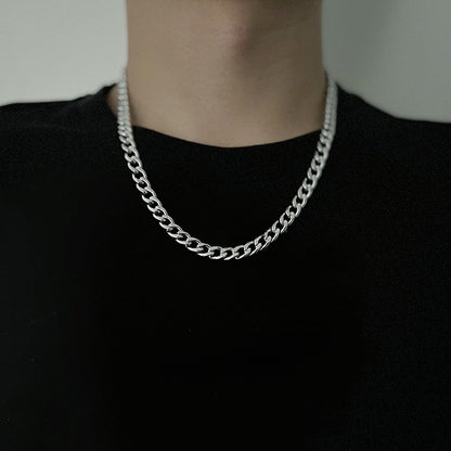 Titanium and steel necklace