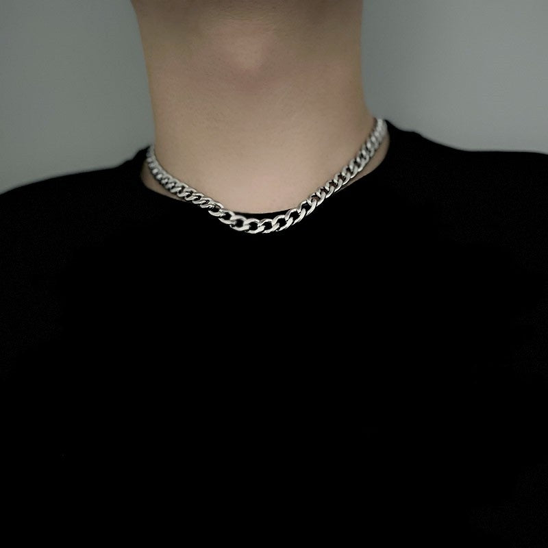 Titanium and steel necklace