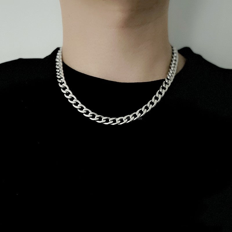 Titanium and steel necklace