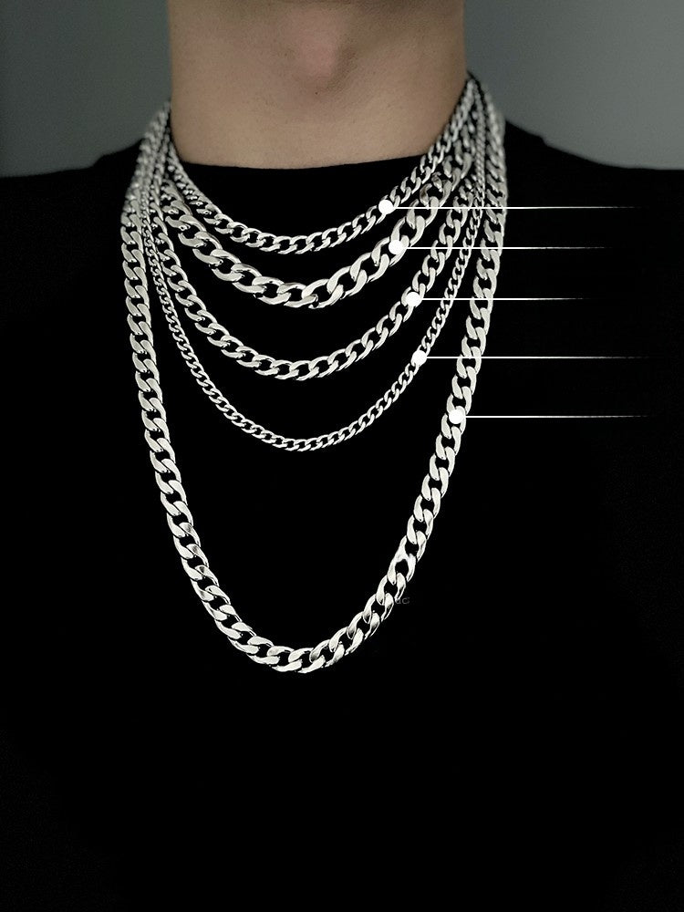 Titanium and steel necklace