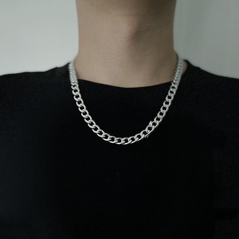 Titanium and steel necklace