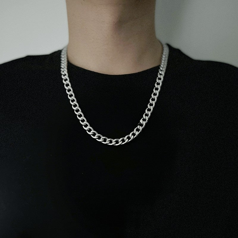 Titanium and steel necklace