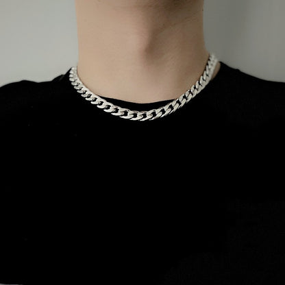 Titanium and steel necklace