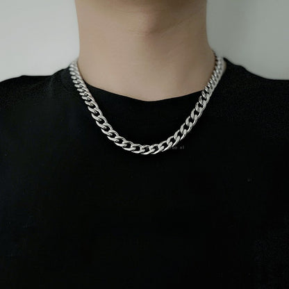 Titanium and steel necklace