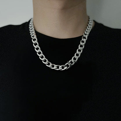 Titanium and steel necklace