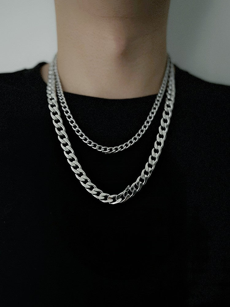 Titanium and steel necklace