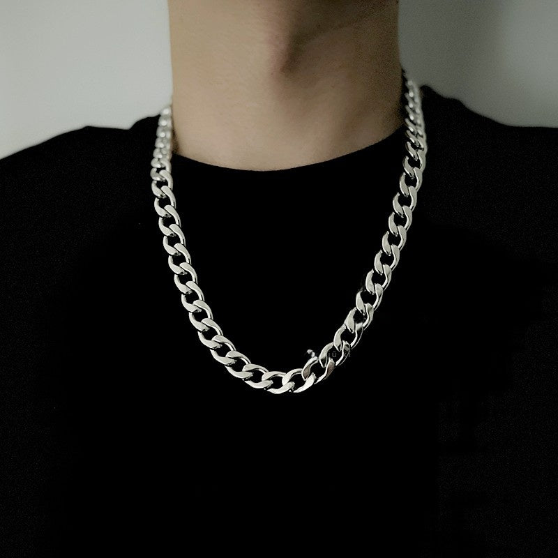 Titanium and steel necklace