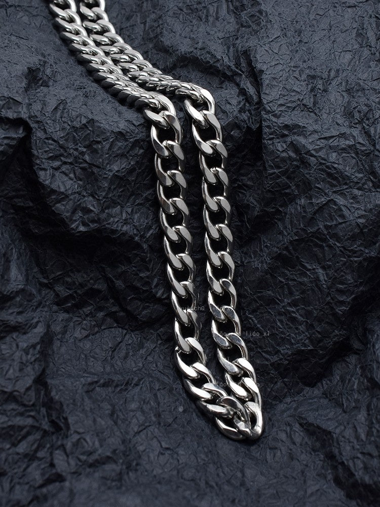 Titanium and steel necklace