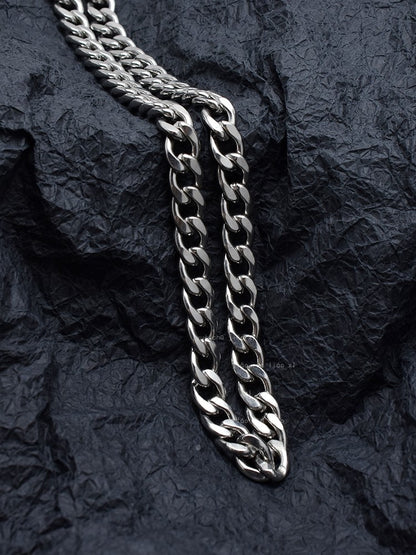 Titanium and steel necklace