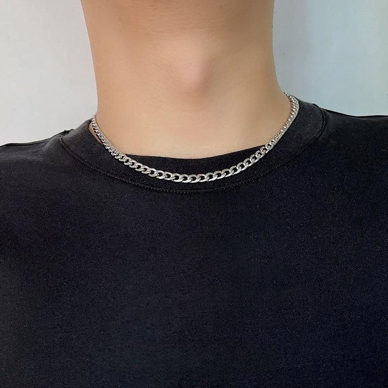 Titanium and steel necklace