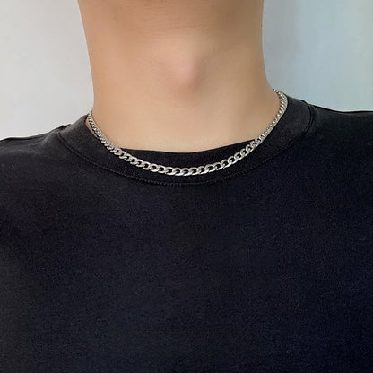 Titanium and steel necklace