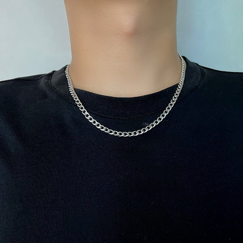 Titanium and steel necklace