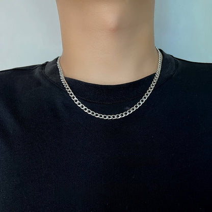 Titanium and steel necklace