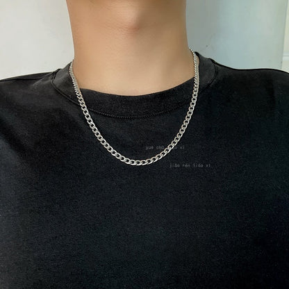 Titanium and steel necklace