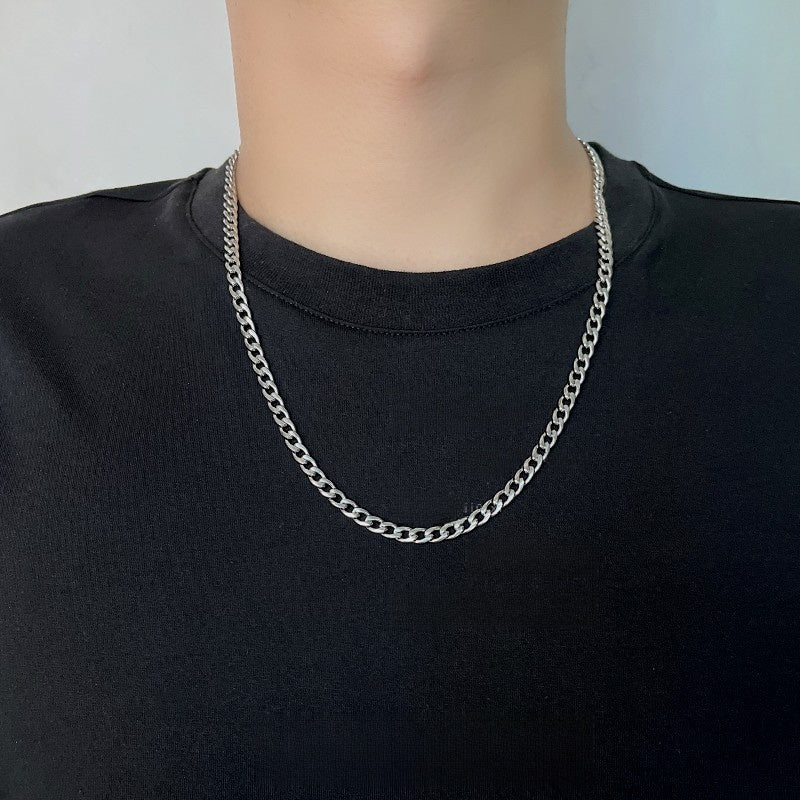 Titanium and steel necklace
