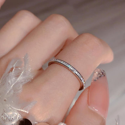Titanium and steel star-shaped full-cut diamond ring