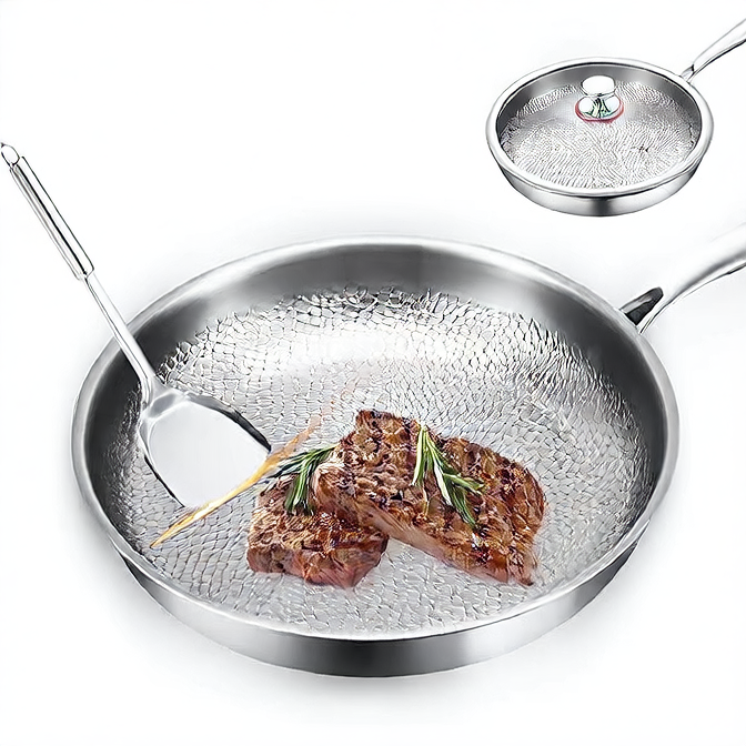 Titanium frying pan