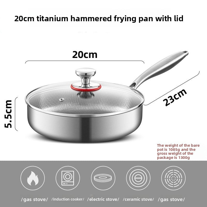 Titanium frying pan