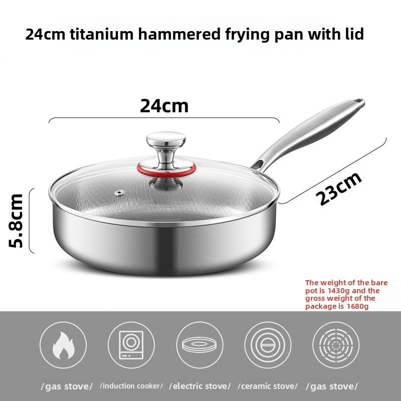 Titanium frying pan
