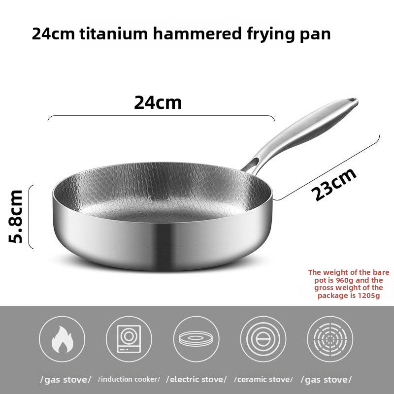Titanium frying pan