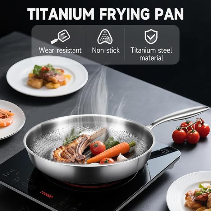 Titanium frying pan